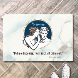 Elegant Navy Blue Marble Quote Houseuppvärmning