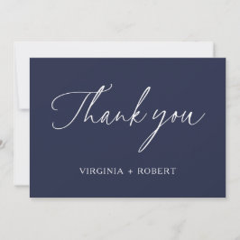 Elegant Navy Blue | Minimalist Wedding Tack Kort