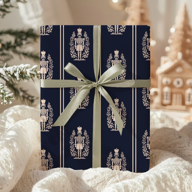 Elegant Navy Blue Nutcracker  Presentpapper (Skapare uppladdad)