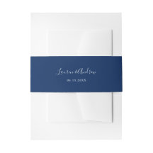 Elegant Navy Blue Personlig Bröllop