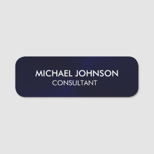 Elegant Navy Blue Professionell Business Namn bric Namnbricka