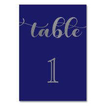 Elegant Navy Blue Silver Minimal Bröllop