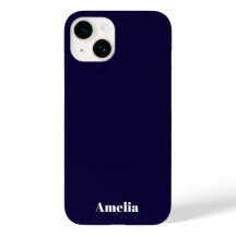 Elegant Navy Blue vit  Personlig Namn