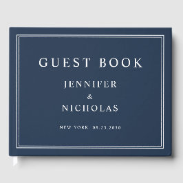 Elegant Navy Blue Wedding Gästböcker