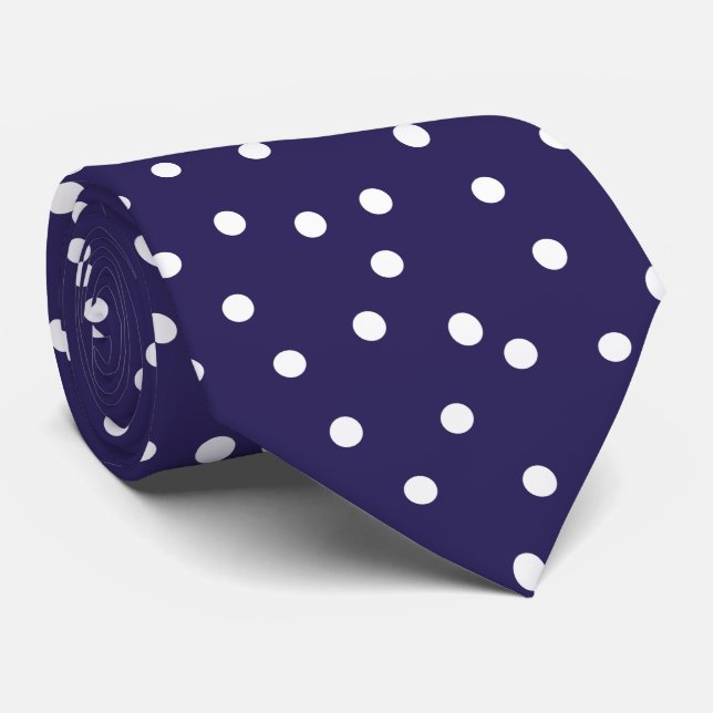 Elegant Navy Blue White Dots Pattern Groom Gift   Slips (Rullad)