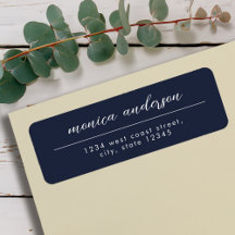 Elegant Navy Blue White Minimalist Namn