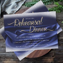Elegant Navy Chic Minimal Bröllop Rehearsal Dinner