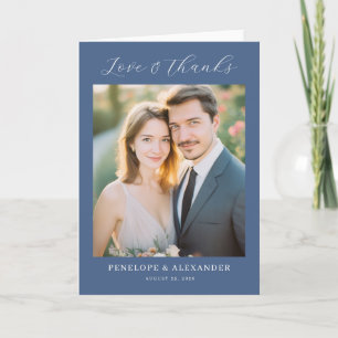 Elegant Navy-firande Foto Tack Kort