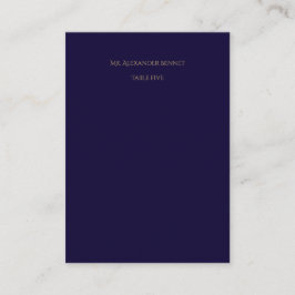 Elegant Navy Flat Place Card Placeringskort