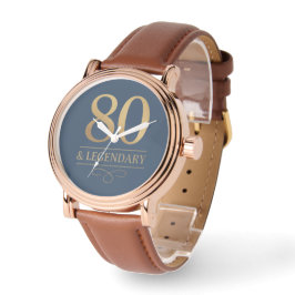 Elegant Navy & Guld 80:e och Legendary Birthday Armbandsur