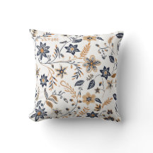 Elegant Navy Guld Blommig Botanisk