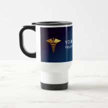 Elegant Navy Guld Kaduceus Läkare