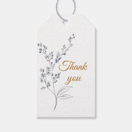 Elegant Navy, Guld och White Gift Märkre Presentetikett