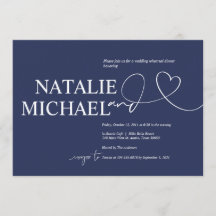 Elegant Navy Minimalism Bröllop Rehearings Middag