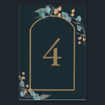 Elegant Navy och Dusty Blue Botanical Bordsnummer<br><div class="desc">Med en vacker botanisk vattenfärg är bordsnumren elegant och romantik. Perfekt för marin,  dammblå,  beige eller bränd orange bröllop. Hitta matchande objekt i min butik.</div>