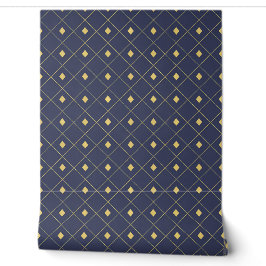 Elegant Navy och Guld Geometric Diamond