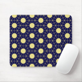 Elegant Navy och Guld Geometrisk Kakel Mönster Musmatta
