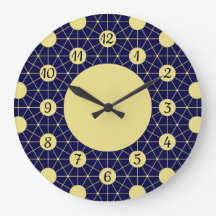 Elegant Navy och Guld Geometrisk Kakel Mönster
