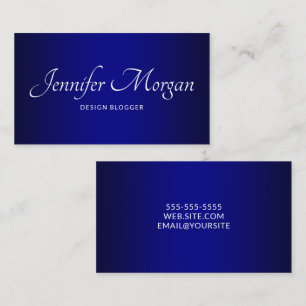 Elegant Navy Ombre Visitkort