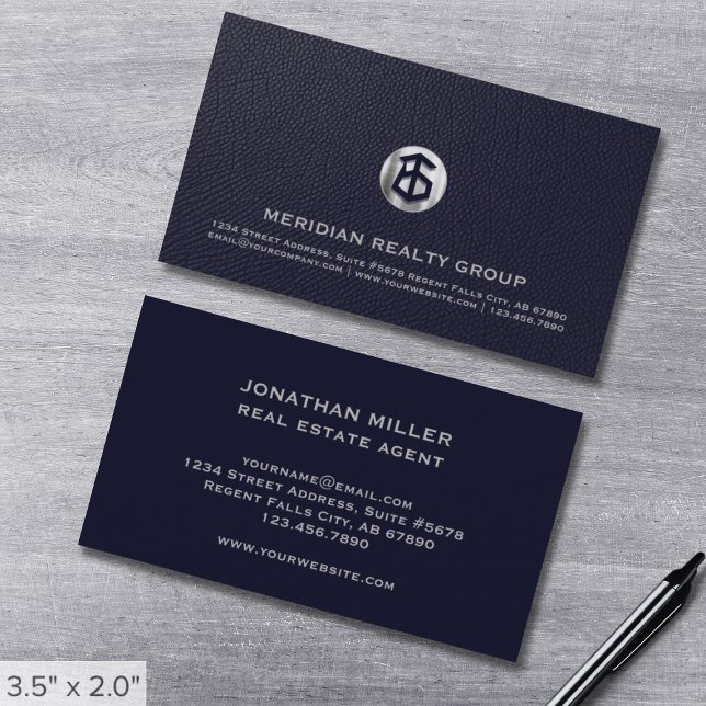 Elegant Navy Professionell Real Gods Visitkort (Skapare uppladdad)