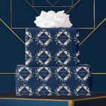 Elegant Navy   Rosa Peony Blommigt Bröllop Presentpapper<br><div class="desc">Fint rosa- och elfenbensblommor på chicens blåa inslagning papper med en vacker diamantfrand av söt och elfenben. Den här vackra skålen av blomman bröllop har parets namn personlig i designen. Anpassa den här eleganten pappert för dina vänner på deras speciella dag eller använda som en brid för att skicka ut...</div>