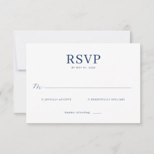 Elegant Navy RSVP-kort OSA Kort