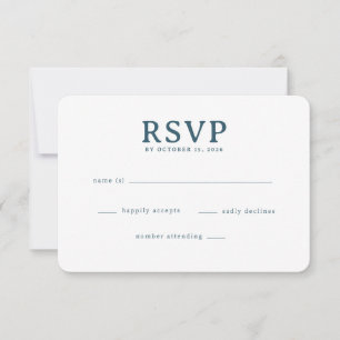 Elegant Navy RSVP-kort OSA Kort