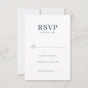 Elegant Navy RSVP-kort OSA Kort