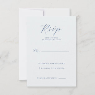 Elegant Navy RSVP-kort OSA Kort