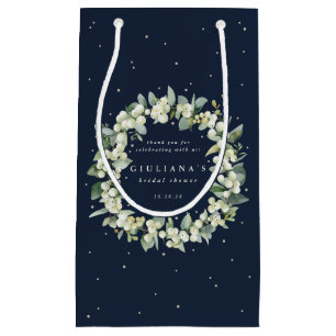Elegant Navy Snowberry+Eucalyptus Bröllopsdusch