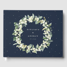 Elegant Navy Snowberry+Eucalyptus WAN Bröllop