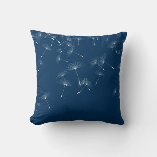 ELEGANT NAVY WHITE FALLE DANDELION CUSHION KUDDE