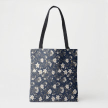 Elegant Navyblå och Guld Lilj Blommig