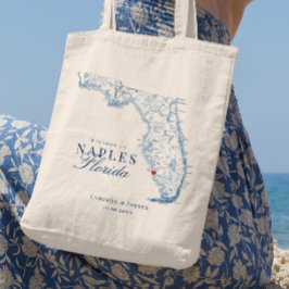 Elegant Neapel Florida Bröllop Välkomstokant Tygkasse