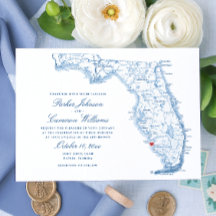 Elegant Neapel Florida Karta Bröllop