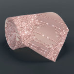 Elegant Neck Tie -  Glitter-drivrutiner Ro Guld Slips<br><div class="desc">Ro Guld Glitter Gnistra driver Chic Rosa Modern - Lägg till din unika text / Namn - Gör din Speciella gåva - Ändra storlek och flytta eller ta bort och lägg till text / inslag med anpassning verktyg. Utformning efter MIGNED. Se mina andra projekt. Du kan också överföra de här...</div>