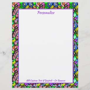 Elegant Nedfläckad GlassColorful Butterfly Mönster