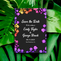 Elegant Neon Färg Ro Modern Blommigt Bröllop
