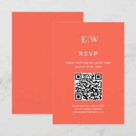 Elegant Neon Flare med Monogram Bröllop OSA Kort