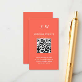 Elegant Neon Flare med Monogram Bröllop Tilläggskort