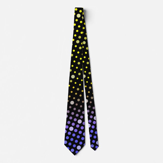 Elegant Neon Glowing polka dots glitter mönster Slips (Framsida)