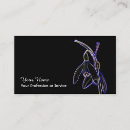 Elegant Neon Pop-Art-blommor Visitkort