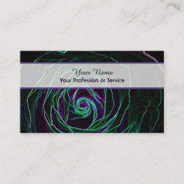 Elegant Neon Pop-Art-blommor Visitkort