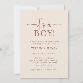 Elegant neutral baby shower-inbjudan inbjudningar