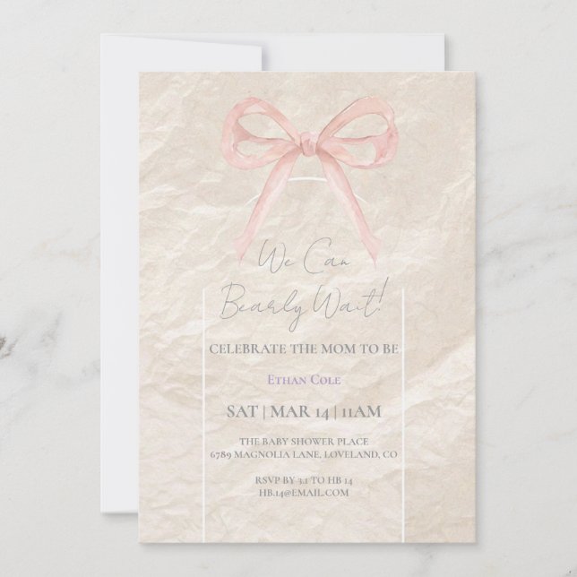 Elegant Neutral Baby Shower Invitation – Minimalis (Framsida)