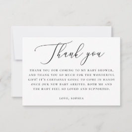 Elegant Neutral Baby Shower | Minimalist Script Tack Kort