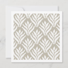 Elegant neutral beige minimal lövkvist konstkort anteckningskort