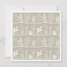 Elegant neutral beige minimalist botanisk silhuett