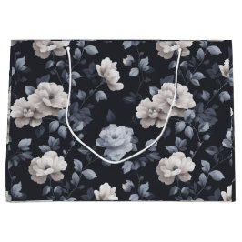 Elegant neutral blom-mönster i grått