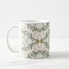 Elegant neutral blomster mönster kaffemugg